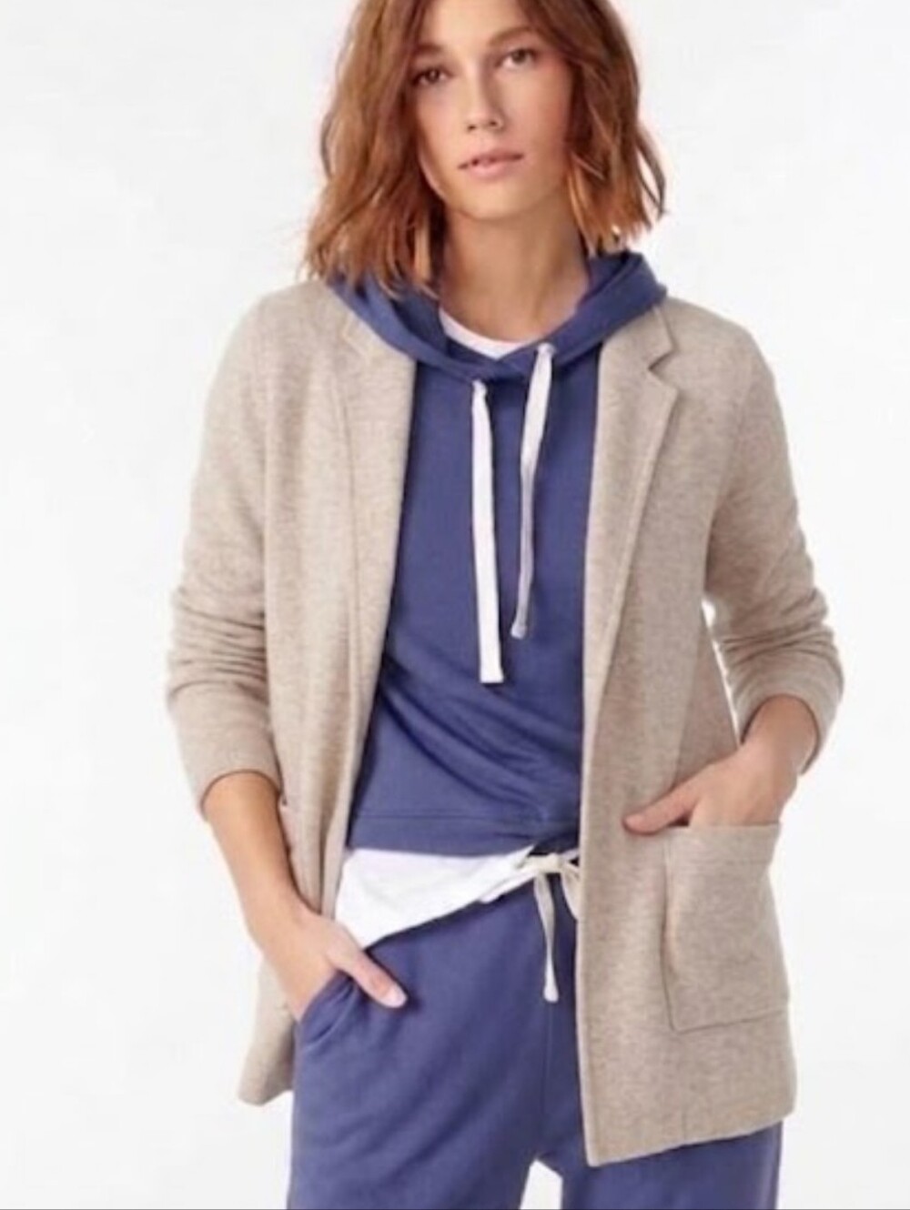 J. Crew Sophie Sweater Blazer Cotton Small